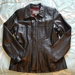 Wilson's black leather jacket